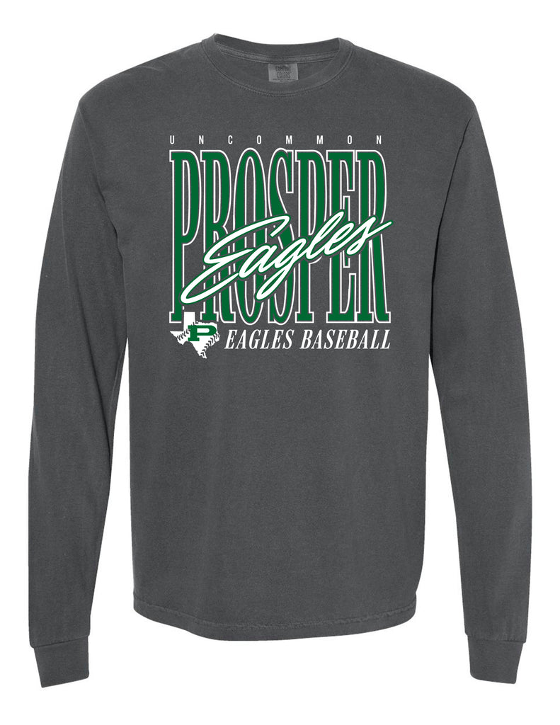 Prosper Baseball Tall Script Pepper Comfort Colors Long Sleeve Tee