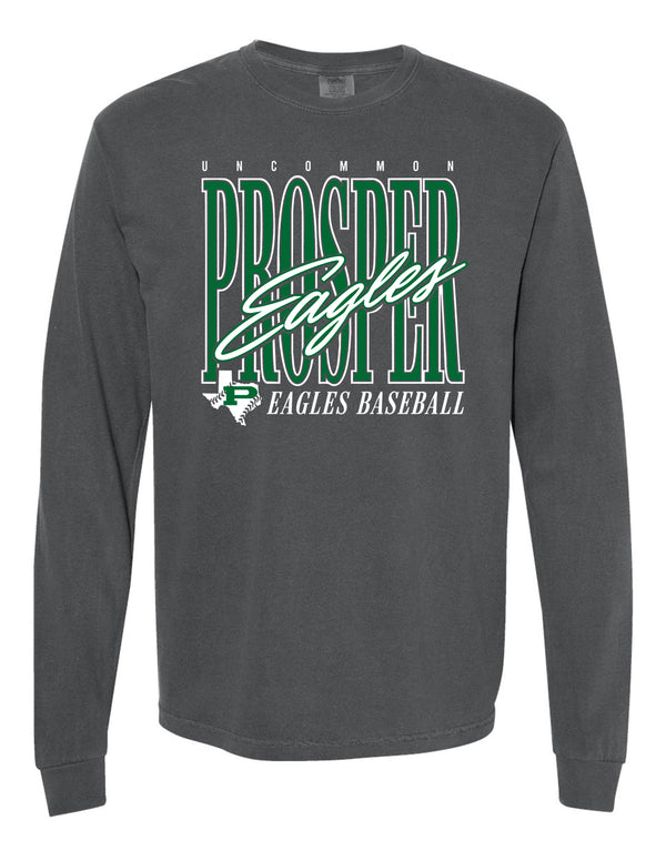 Prosper Baseball Tall Script Pepper Comfort Colors Long Sleeve Tee