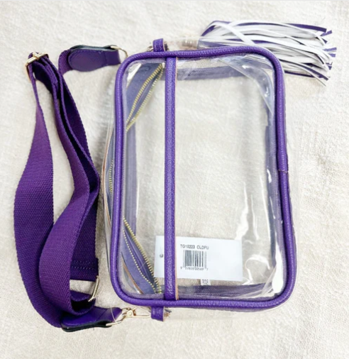 Richland Cheer Purple Stadium Approved Tassel Purse