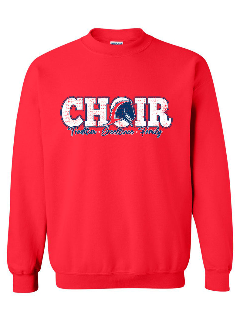 Boyd Choir Red Logo Design Crewneck Sweatshirt