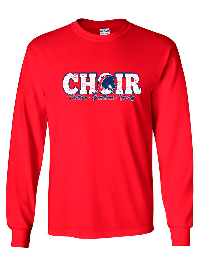 Boyd Choir Red Logo Design LS Tee