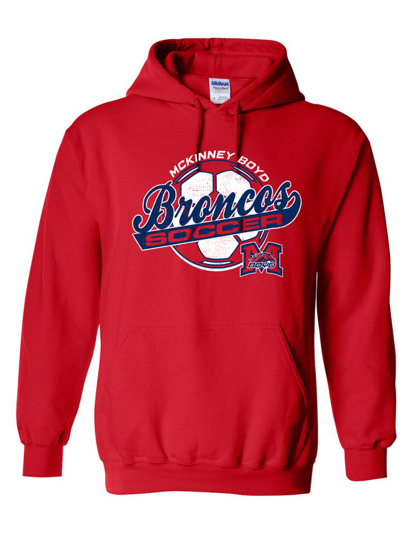 Boyd Girls Soccer Red Script Hoodie