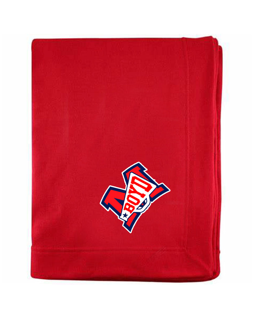 Boyd Cheer Red Sweatshirt Blanket