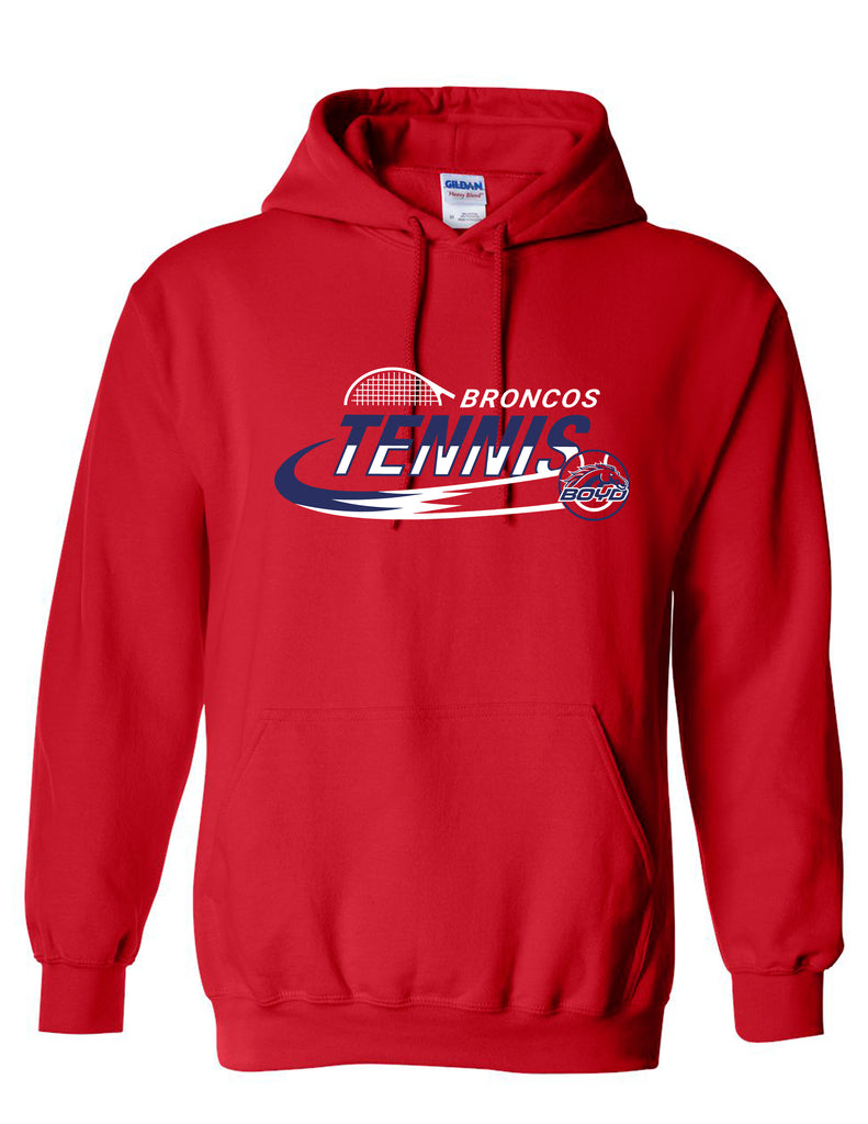 McKinney Boyd Tennis Red Swoosh Design Hoodie