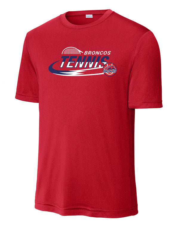 McKinney Boyd Tennis Red Swoosh Design Drifit