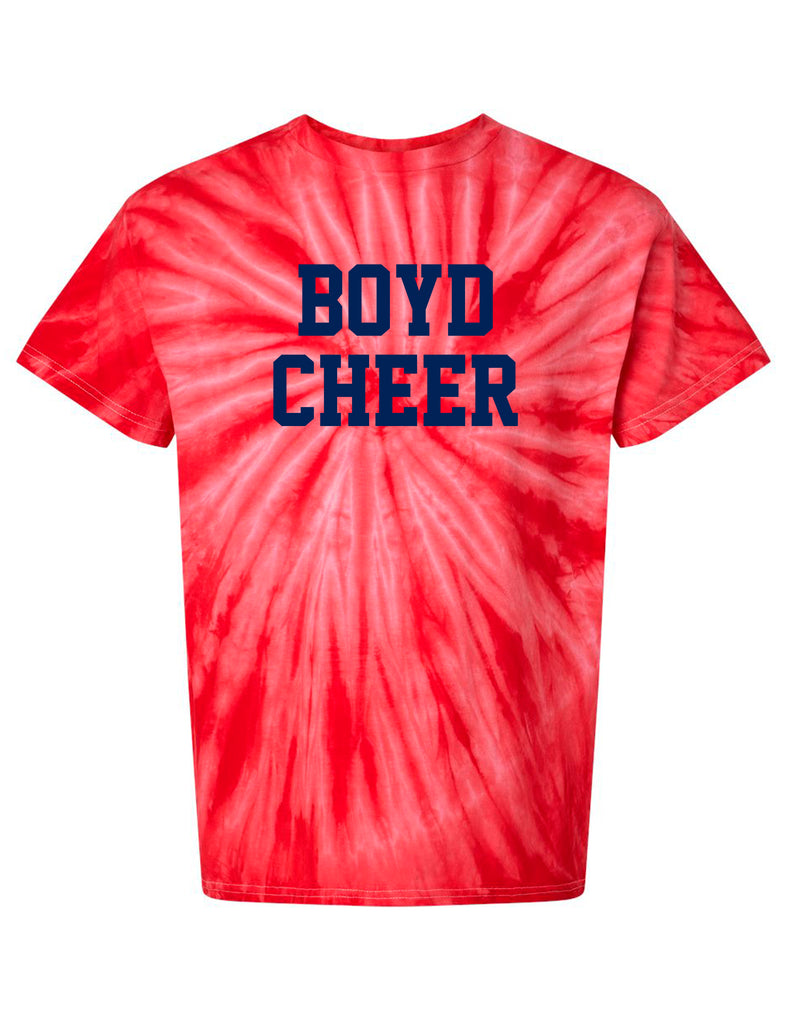 Boyd Cheer Red Tie-Dye Applique Tee