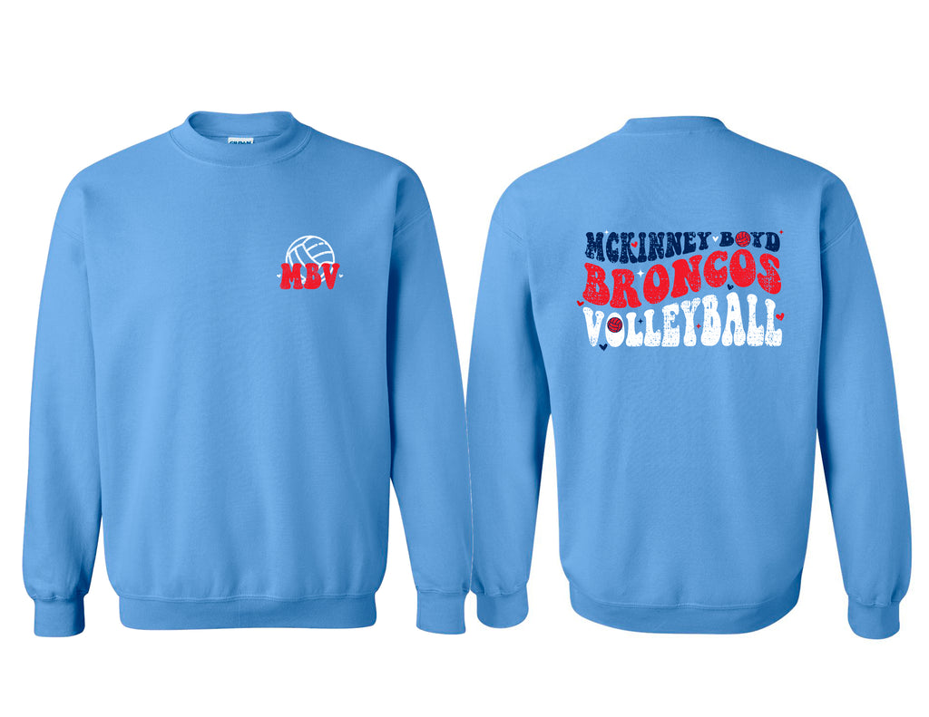McKinney Boyd Volleyball Carolina Bubble Wave Crewneck Sweatshirt