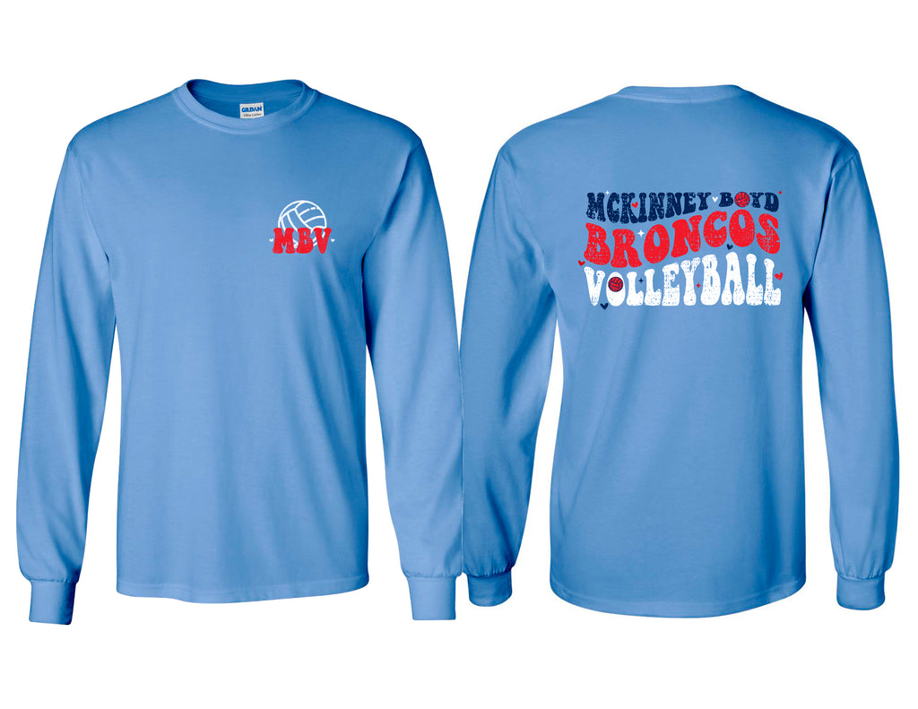McKinney Boyd Volleyball Carolina Bubble Wave Long Sleeve Tee