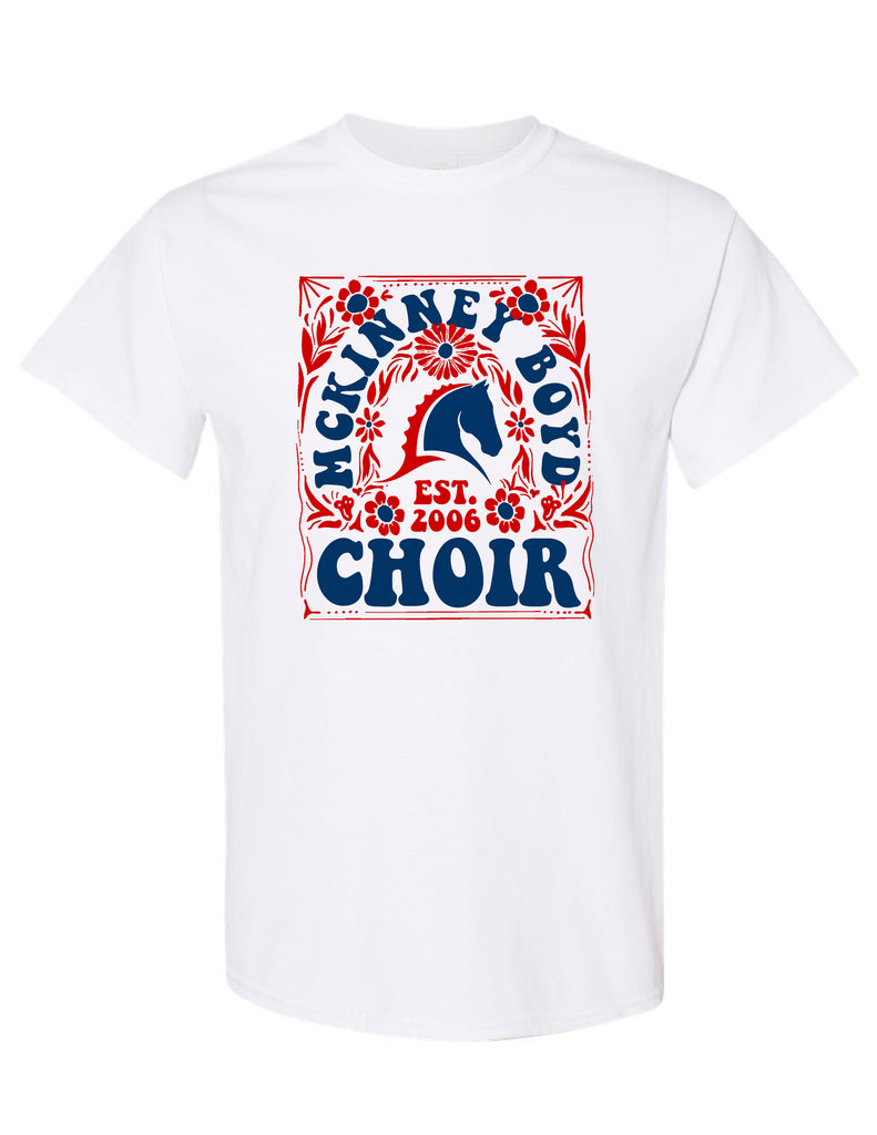 Boyd Choir White Retro Design SS Tee