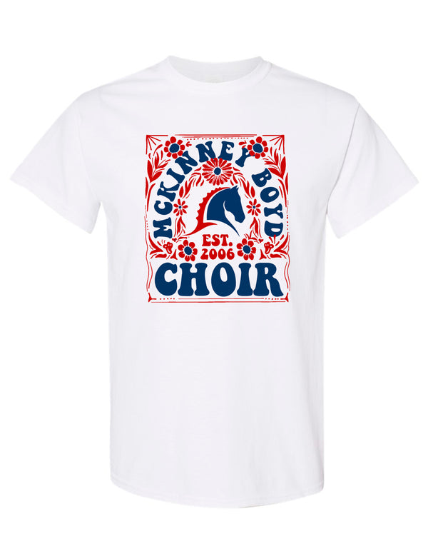 Boyd Choir White Retro Design SS Tee