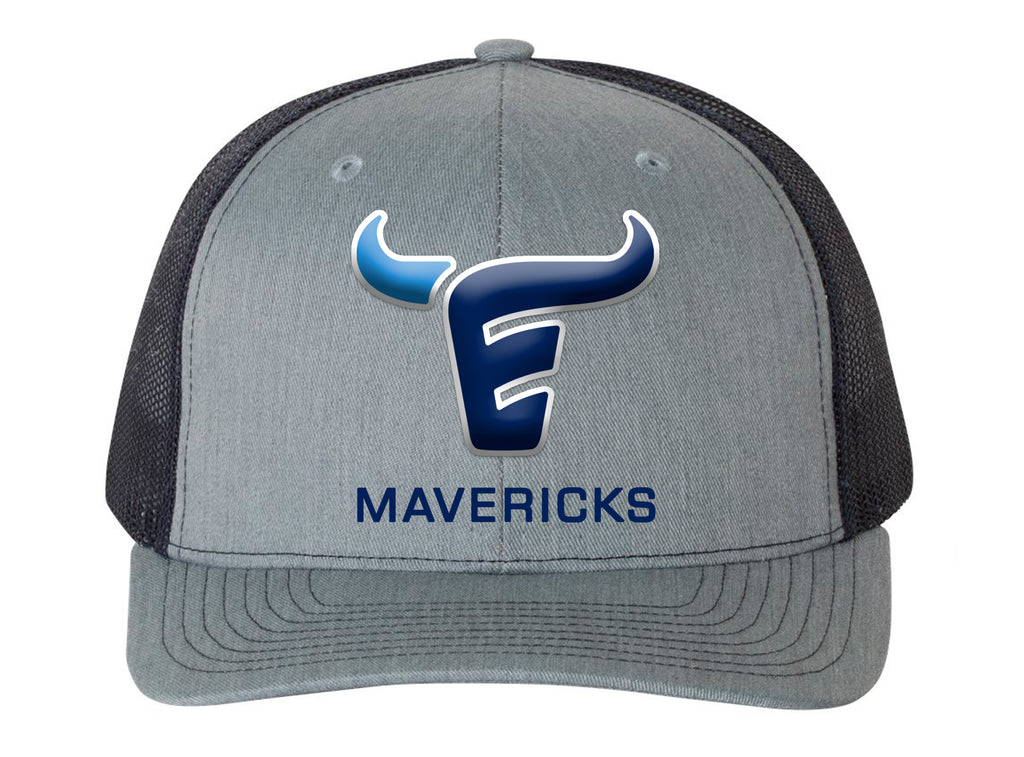 Emerson Baseball Richardson Heather Gray & Navy Snapback with 3D Embroidery