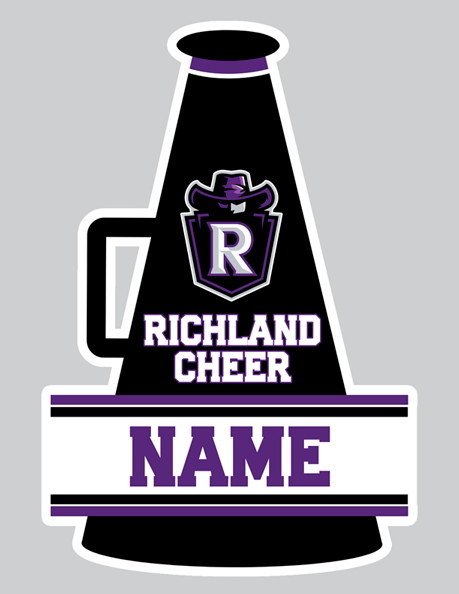 Richland Cheer Metal Yard Sign with Personalization