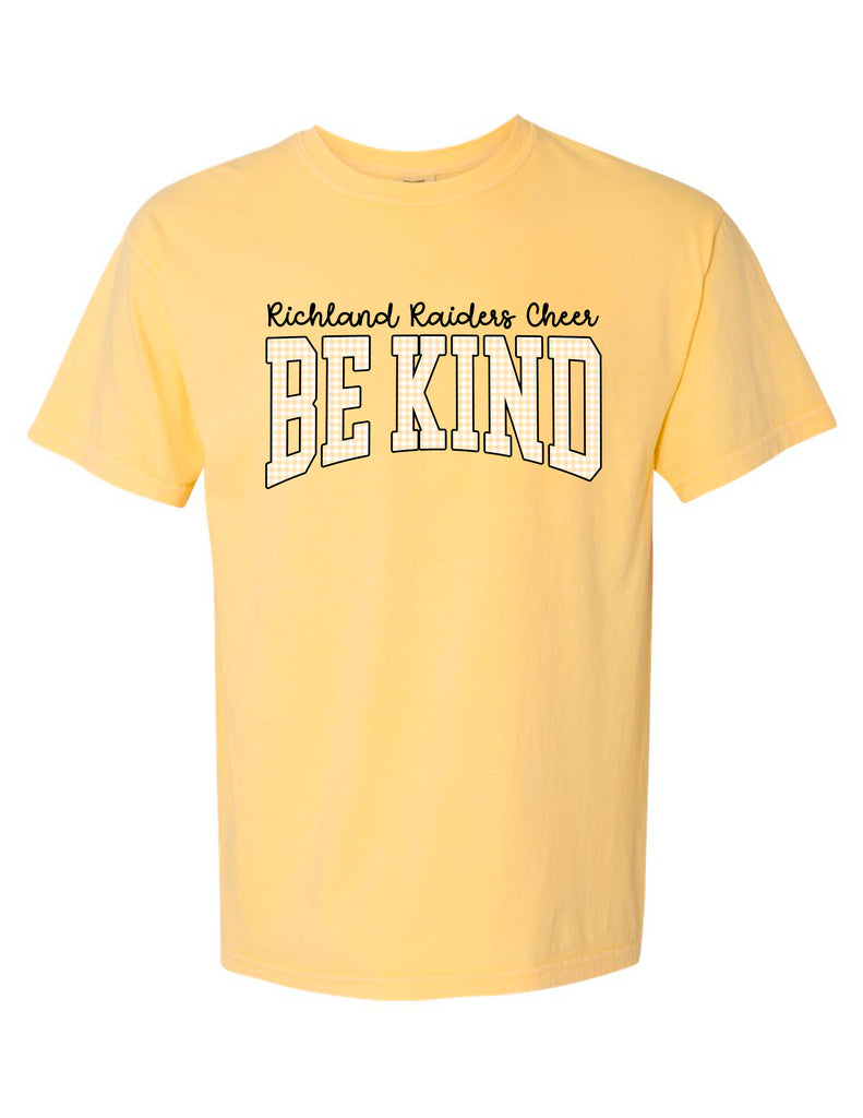 Richland Cheer Be Kind Gingham Comfort Colors Butter Tee