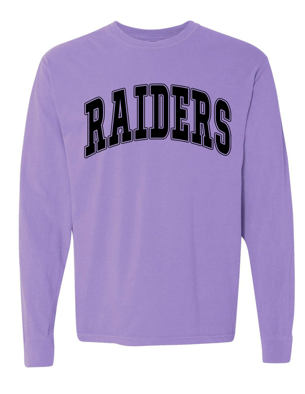 Richland Cheer Oversized Print Violet Comfort Colors Long Sleeve Tee