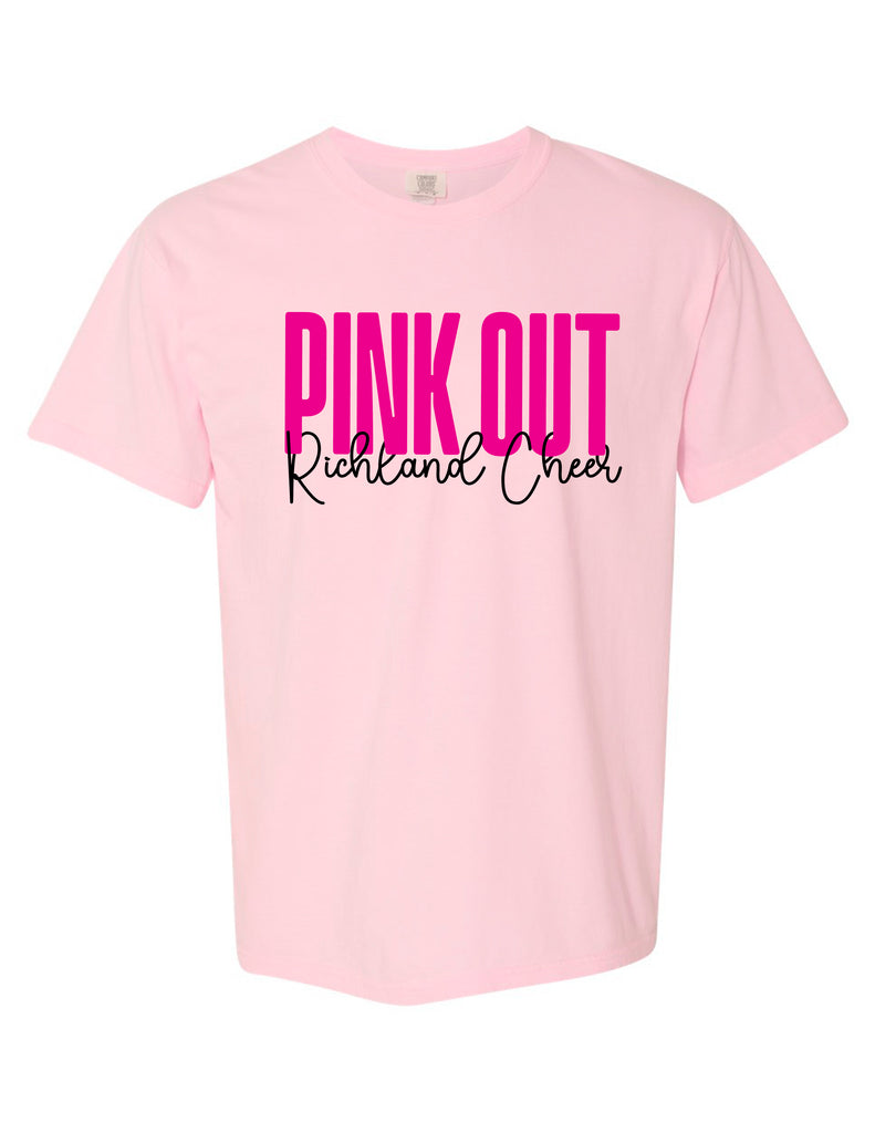 Richland Cheer Pink Out Tall Script Comfort Colors Blossom Tee