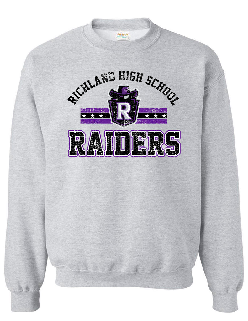 Richland Cheer Raiders Gildan Ash Gray Crewneck