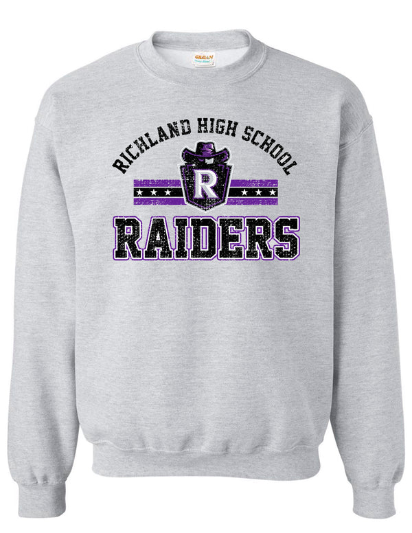 Richland Cheer Raiders Gildan Ash Gray Crewneck