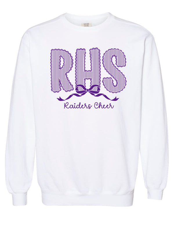 Richland Cheer Seer Sucker Lace White Comfort Colors Crewneck