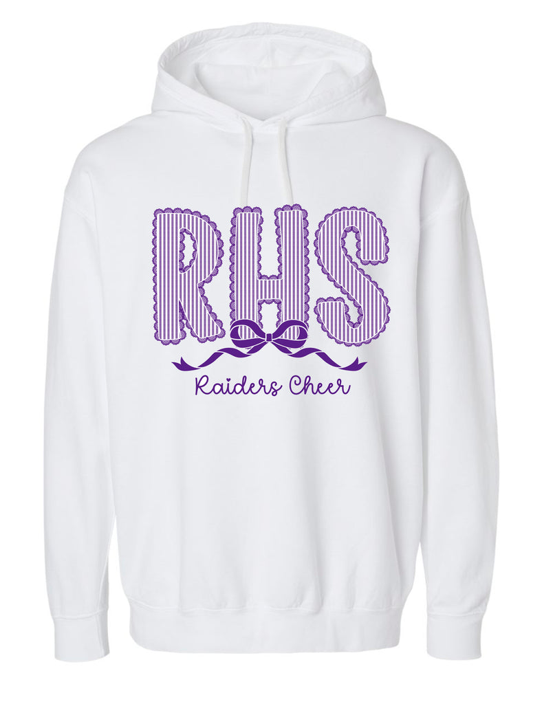 Richland Cheer Seer Sucker Lace White Comfort Colors Hoodie