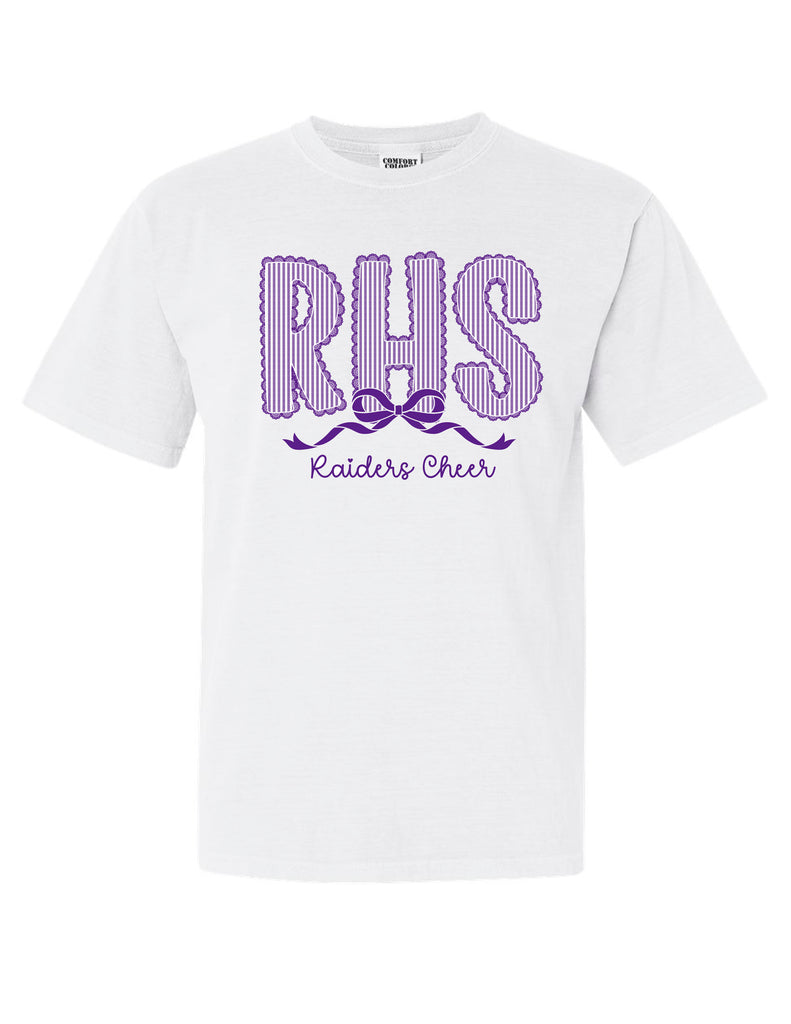Richland Cheer Seer Sucker Lace White Comfort Colors Tee