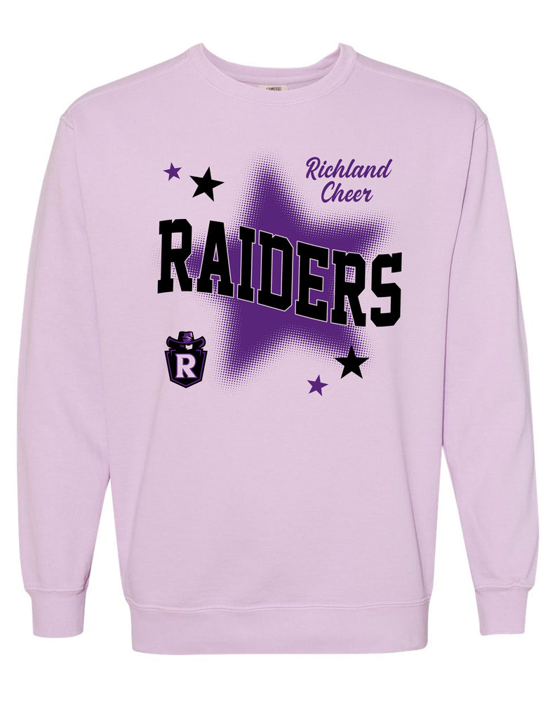 Richland Cheer Star Orchid Comfort Colors Crewneck