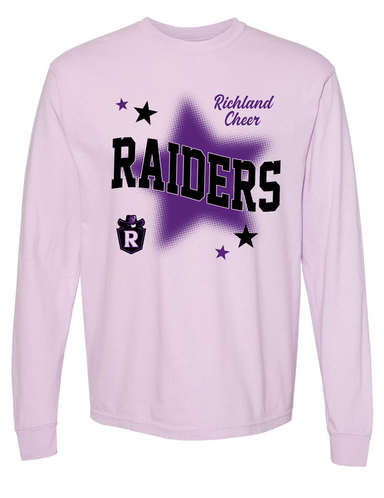 Richland Cheer Star Orchid Comfort Colors Longsleeve Tee