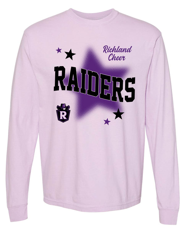 Richland Cheer Star Orchid Comfort Colors Longsleeve Tee