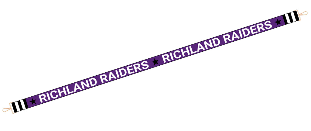 Richland Cheer Custom Beaded Purse Strap with Gold Hardware