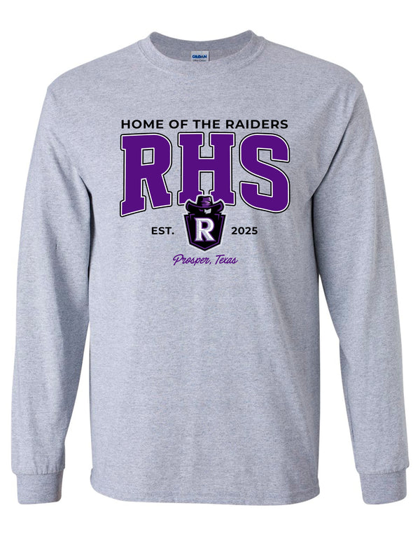 Richland Cheer RHS Gildan Sports Gray Long Sleeve Tee