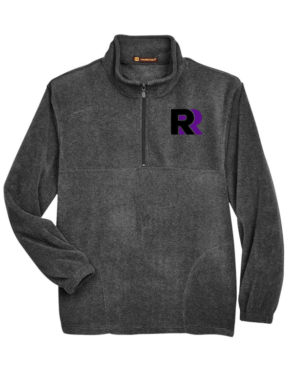 Richland Yearbook Harriton Fleece Charcoal Quarter Zip with Embroidered Logo