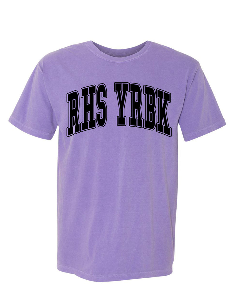 Richland Yearbook Oversized Print Violet Comfort Colors Tee