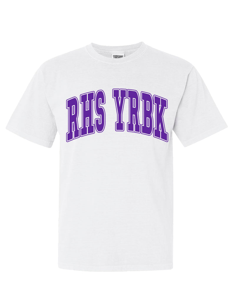 Richland Yearbook Oversized Print White Comfort Colors Tee