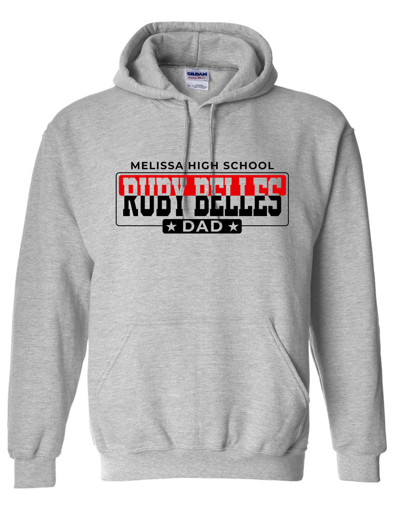 Ruby Belles Gildan Dad Hoodie Sports Gray