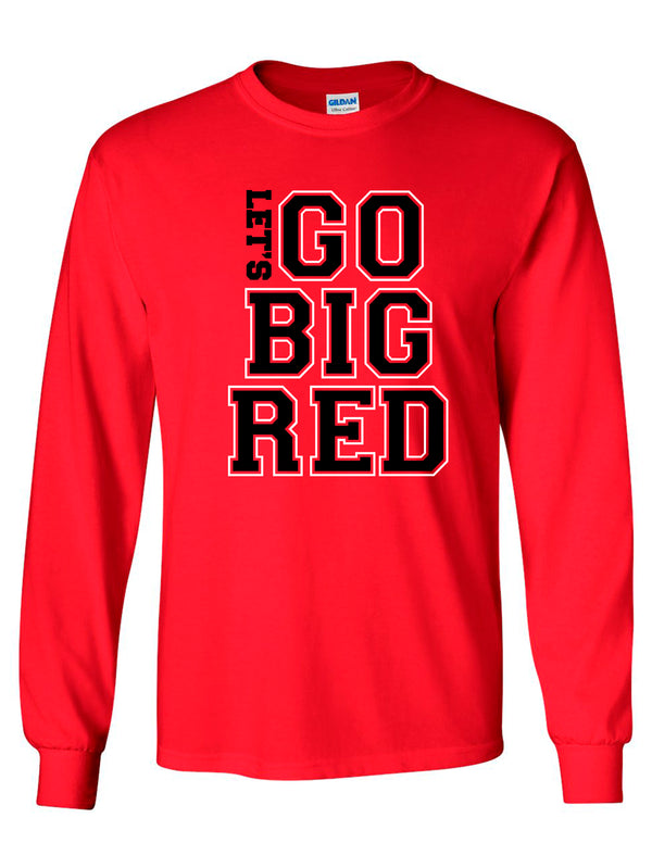 Ruby Belles Gildan Go Big Red Long Sleeve T-Shirt Red