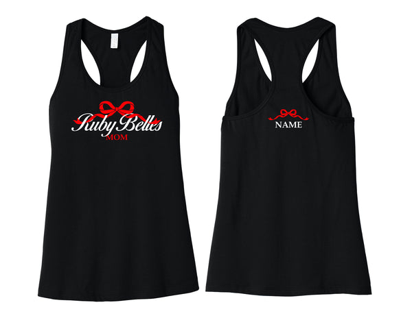 Ruby Belles Bella Canvas Mom Tank w/ Personalization Black