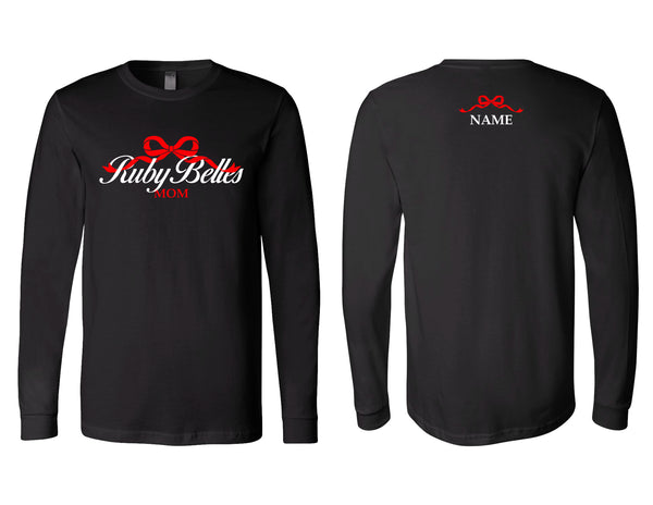 Ruby Belles Bella Canvas Mom Crewneck Sweatshirt w/ Personalization Black
