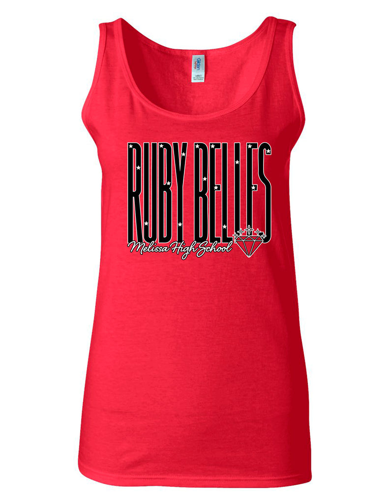 Ruby Belles Gildan Tall Stars Tank Red