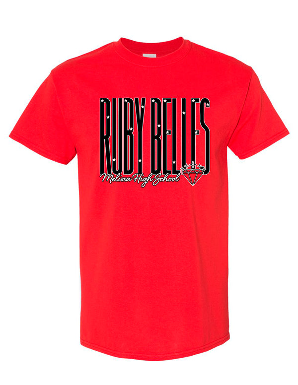 Ruby Belles Gildan Tall Stars Short Sleeve T-Shirt Red