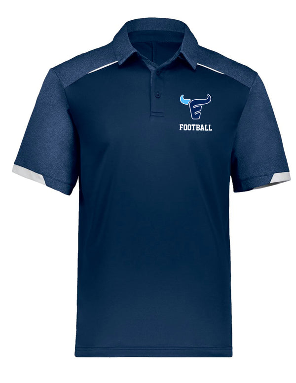Emerson Football Russell Athletic Navy Polo