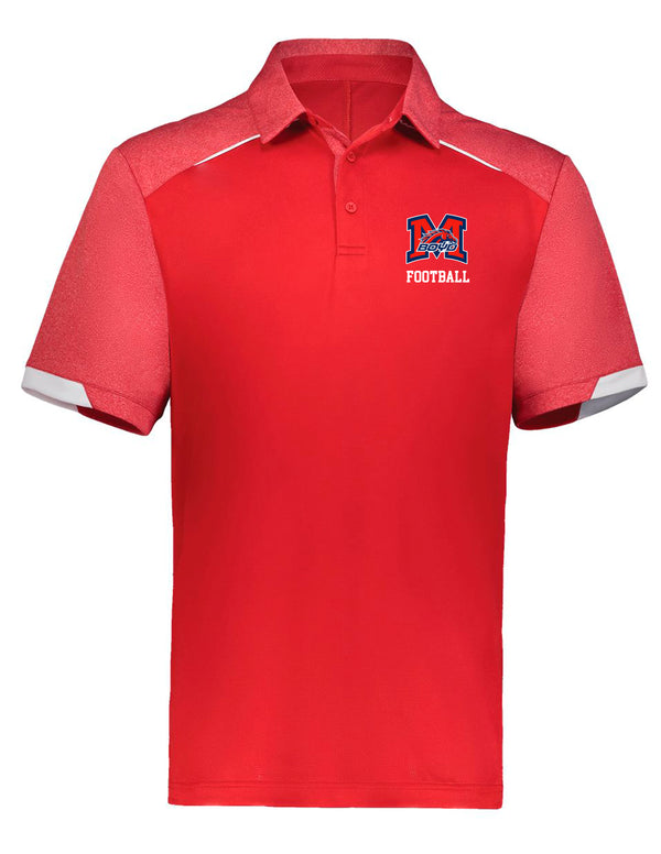 Boyd Football Russell Athletics Polo Red Embroidered