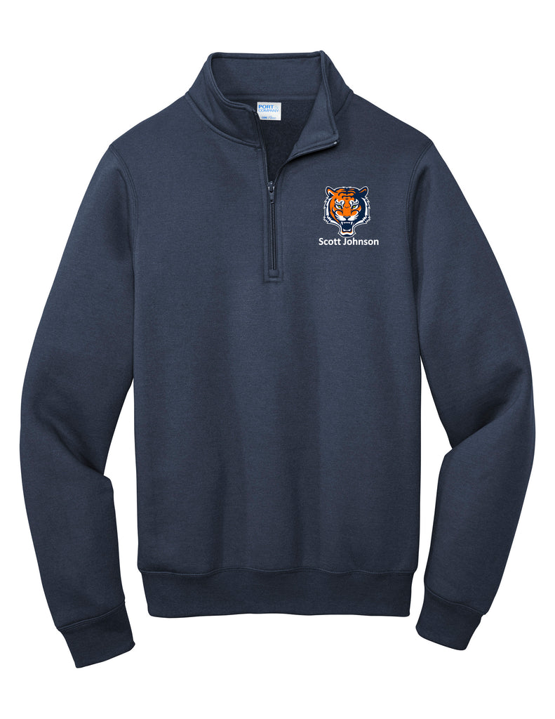Scott Johnson Port & Co Navy Quarter Zip w/ Embroidery
