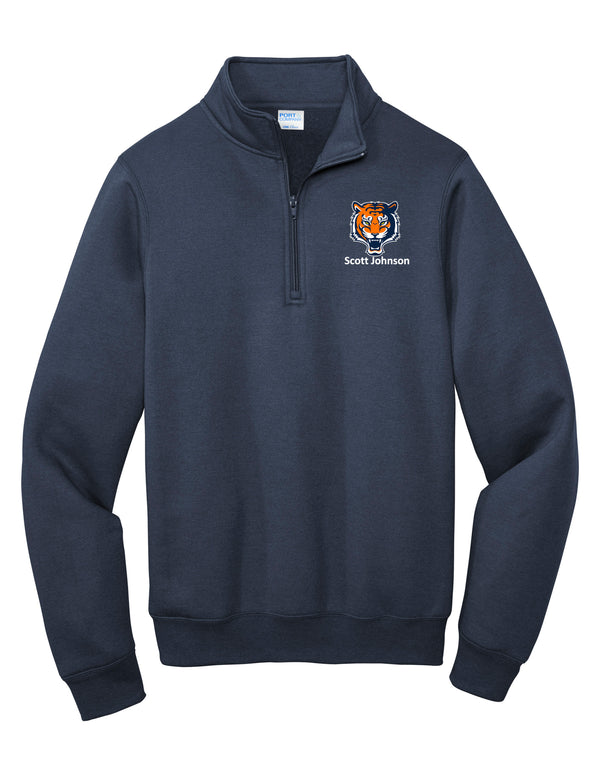 Scott Johnson Port & Co Navy Quarter Zip w/ Embroidery