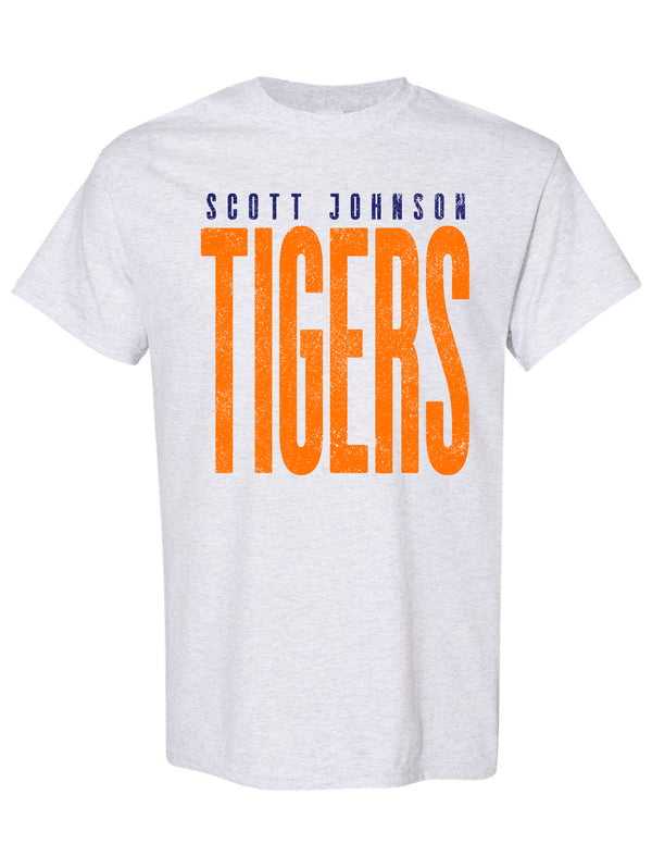 Scott Johnson Gildan Ash Tall Distressed Short Sleeve T-Shirt YOUTH