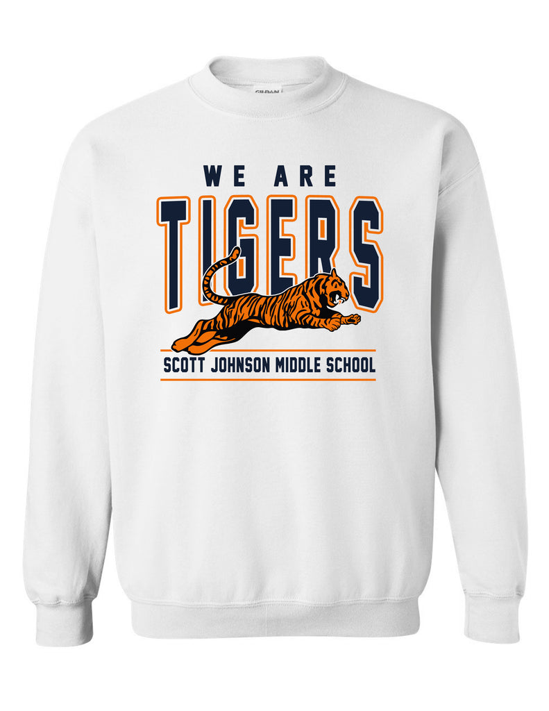 Scott Johnson Gildan White WE ARE Crewneck Sweatshirt YOUTH