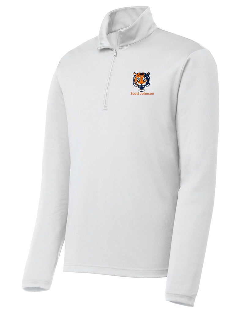 SJMS White Sport-Tek Quarter Zip with Embroidery