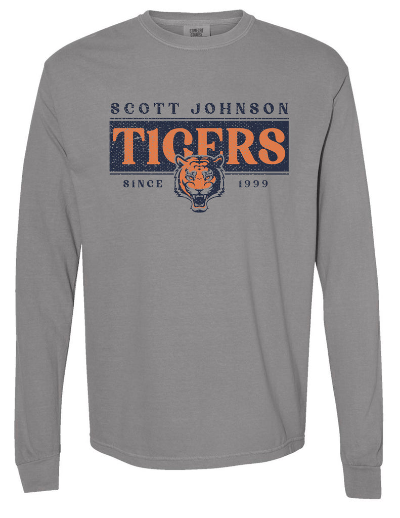 SJMS Tigers Logo Long Sleeve Tee