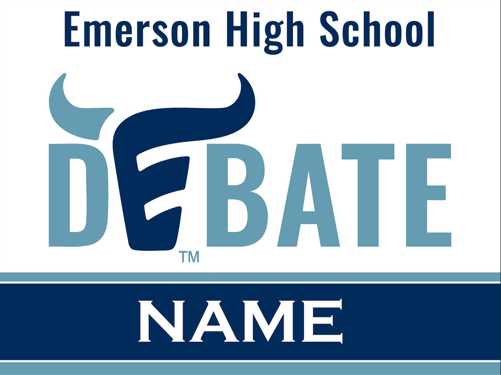 Emerson Debate Coroplast Yard Sign with Personalization