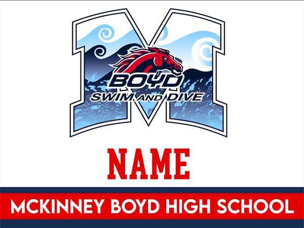 Boyd Swim and Dive Coroplast Yard Sign
