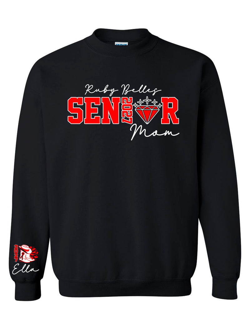 Ruby Belles Gildan Senior Mom Crewneck Sweatshirt Black