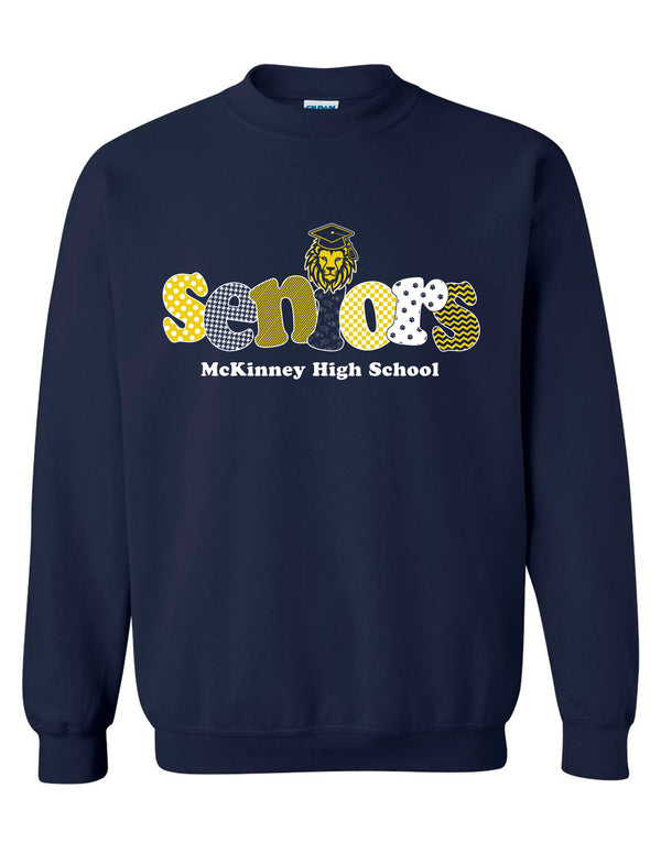 McKinney High Seniors Navy Crewneck Sweatshirt
